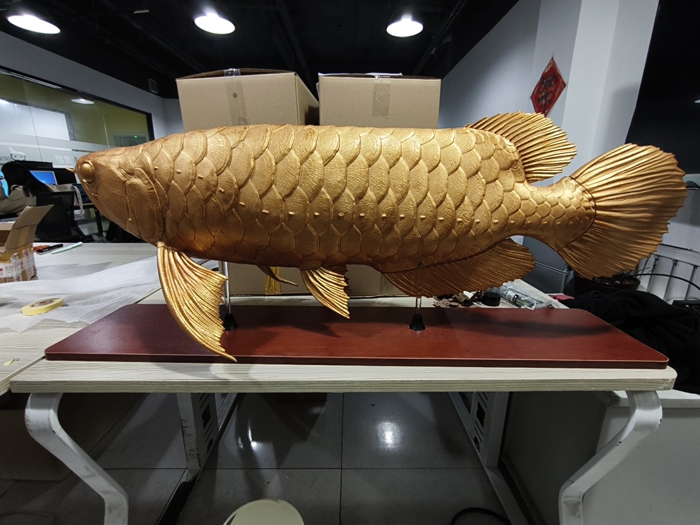 天津高精度3D打印金龙鱼摆件，定制专属风水艺术品